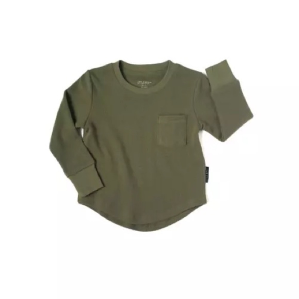 Little Bipsy Waffle Long Sleeve. Matcha. 18-24m. NWT.
